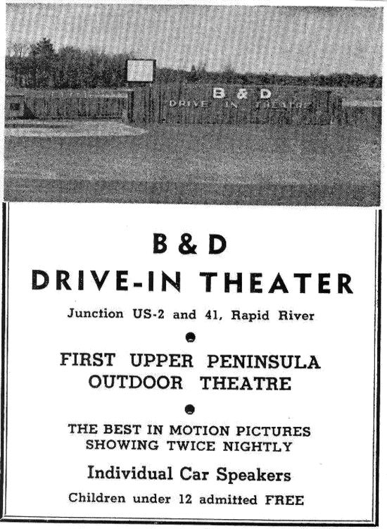 B & D Drive-In Theatre - OLD AD AND PIC FROM ANDREW WILSON
